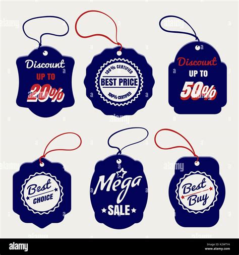 Sale And Discount Prices Labels Design Vector Illustration Stock