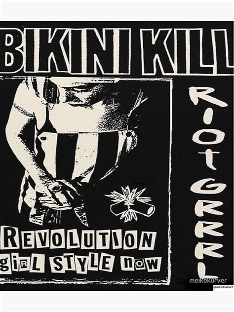 Bikini Kill Riot Grrrl Poster Poster For Sale By Meikekurver Redbubble