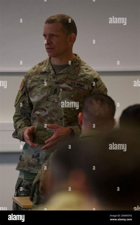 Sergeant Major Of The Army Michael Grinston Speaks To Soldiers During