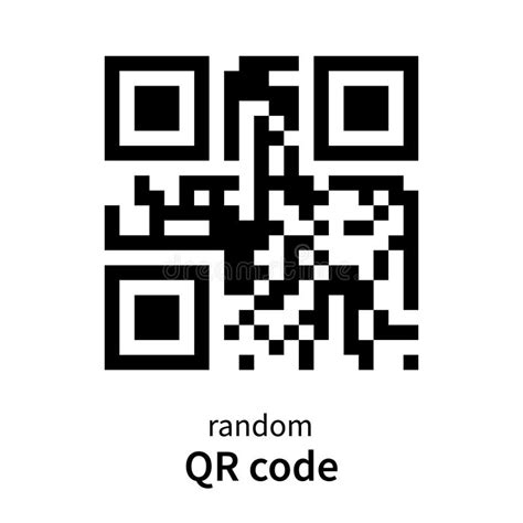 Qr Code Randomly Generated Black Icon On A White Background Isolated