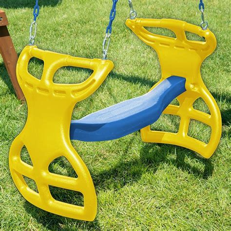 Swing N Slide Multi Child Swing Set Glider Blueyellow
