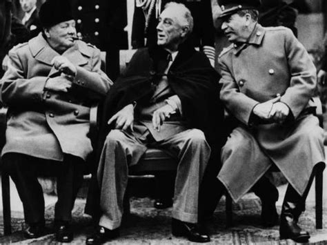 Winston Churchill Franklin D Roosevelt And Josef Stalin Yalta