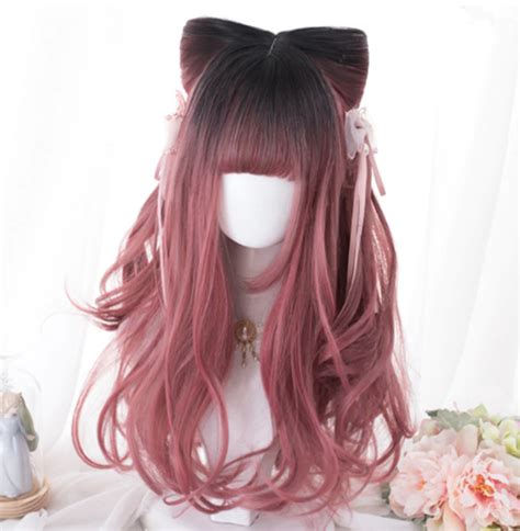 Provocative Gothic Party Girl Wig Fairytalecreators Wavy Bob Hairstyles Kawaii Hairstyles