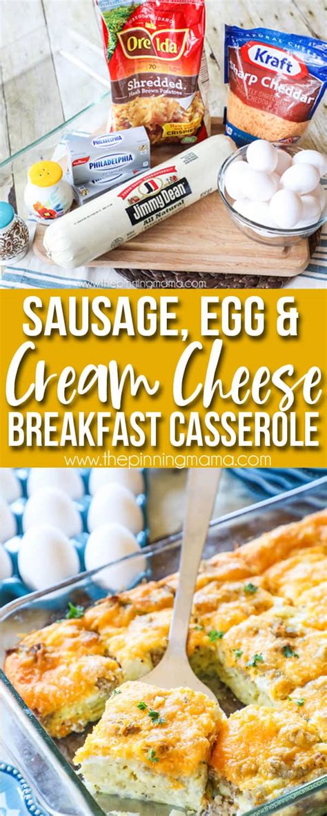 Sausage Egg And Cream Cheese Breakfast Casserole Recipe