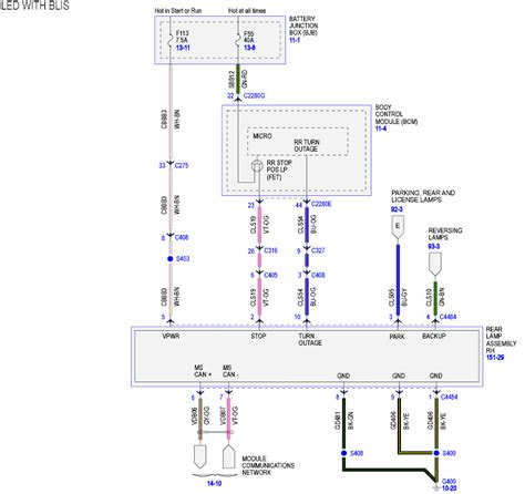 Ford F150 Tail Light Wiring Diagram Wiring Draw And Schematic