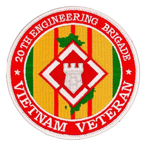 20th Engineering Brigade Vietnam Veteran Patch Flying Tigers Surplus