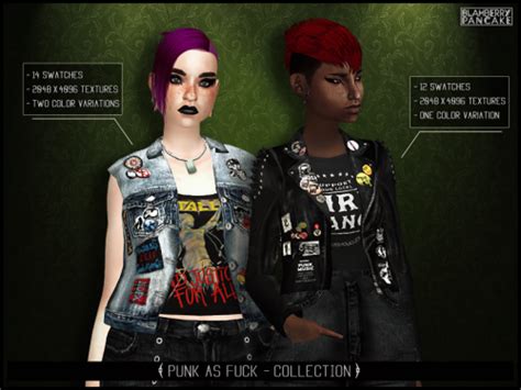 My Sims 4 Blog Punk Jacket And Vest By Blahberrypancake