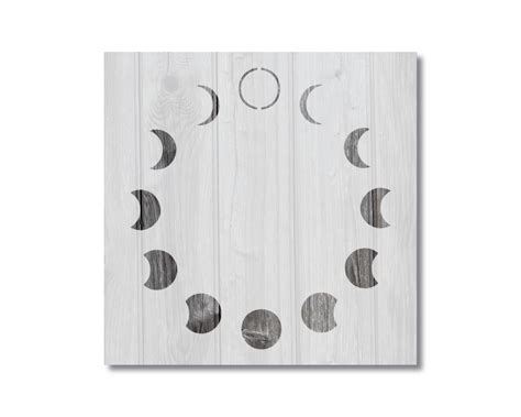 Moon Phases Stencil Reusable Mylar Craft Stencil For Painting 315 Etsy