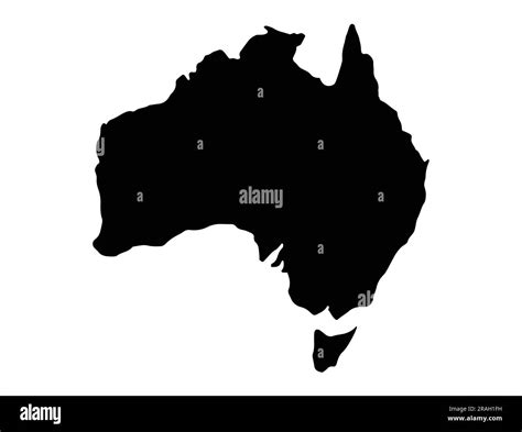 Australia Map Silhouette Stock Vector Image And Art Alamy