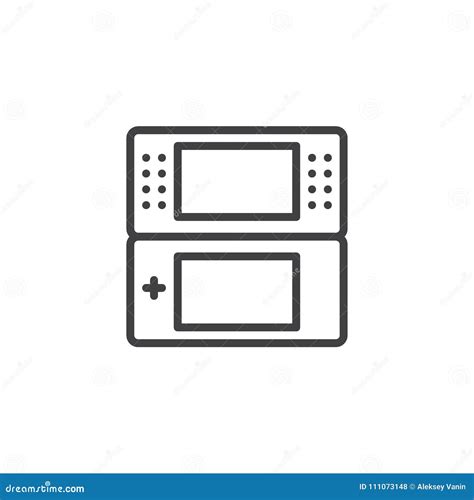 Portable Videogame Console Outline Icon Stock Vector Illustration Of