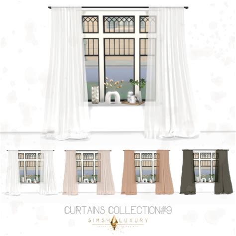 Curtains Collection 9 From Sims4luxury • Sims 4 Downloads