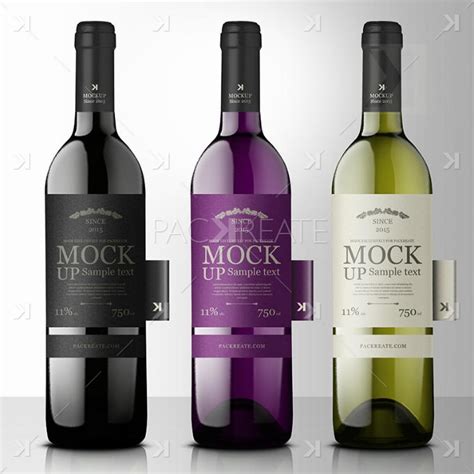 packreate premium wine mockup  side tags