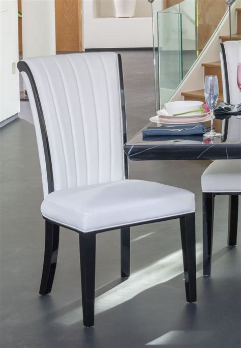 The dining chair high back on alibaba.com are perfectly suited to blend in with any type of interior decorations and they add more touches of glamor to your existing. Urban Deco Cadiz White Faux Leather Dining Chair in 2020 ...