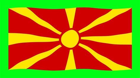 North macedonia became indepedent from yugoslavia on september 8, 1991. Green Screen North Macedonia Flag | Green Screen North ...