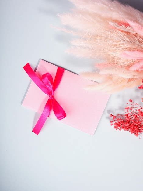 Premium Photo Pink Envelope With Ribbon Declaration Of Love
