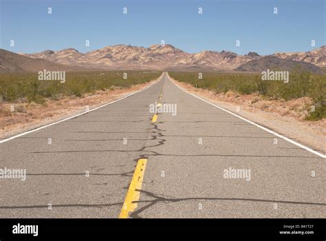 Heat Damaged Highway In Nevada Stock Photo Alamy