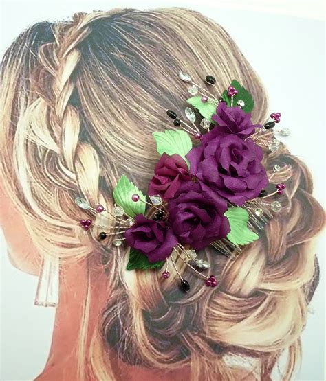 Purple Hair Comb Purple Wedding Purple Headpiece Purple | Etsy | Purple hair, Short purple hair 
