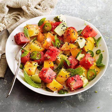 Tomato Watermelon And Avocado Salad Recipe Eatingwell