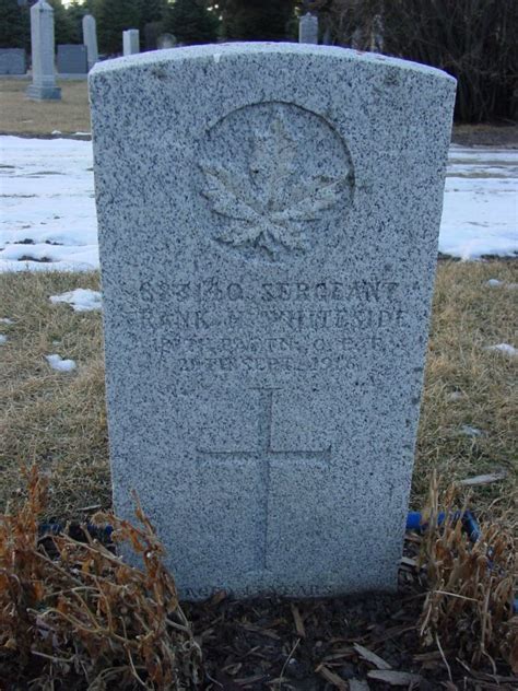 Frank Whiteside The Canadian Virtual War Memorial Veterans Affairs Canada