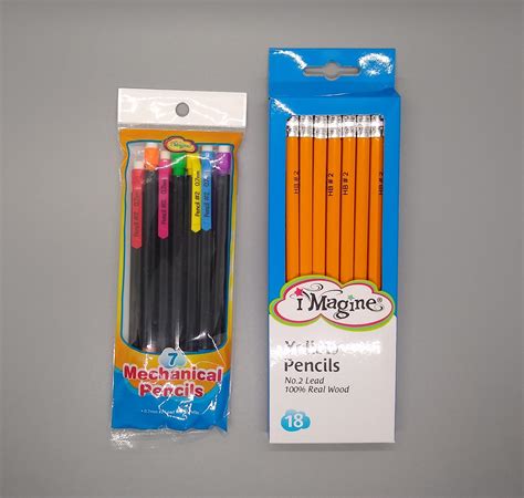 Imagine Pencils Wood Pencils Yellow Mechanical Pencils Dollar