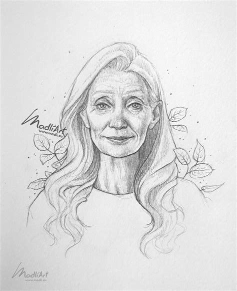 Lady By Madliart Older Woman Art Art Inspiration Drawing Portrait
