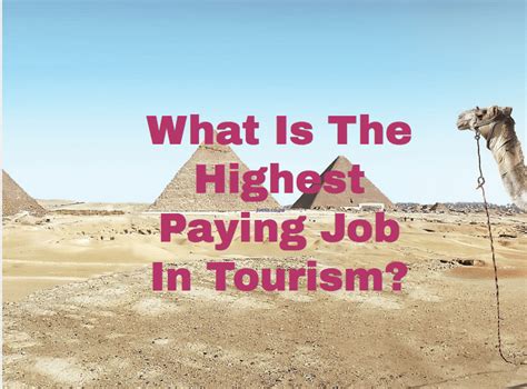 What Is The Highest Paying Job In Tourism Tvet Colleges