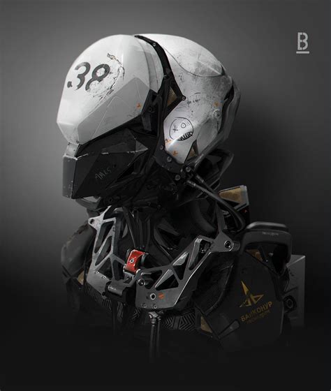 Mm45 Helmet Closed Benoit Godde Sci Fi Concept Art Futuristic