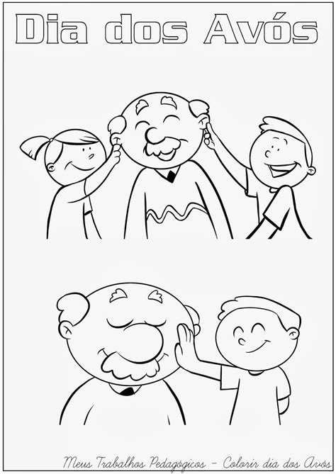 Desenho Para Colorir Dia Dos Avós