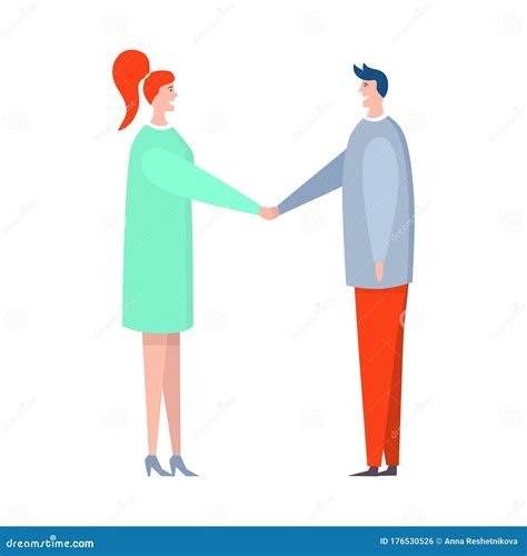 Vector Illustration With Friendly Communication Between Two People