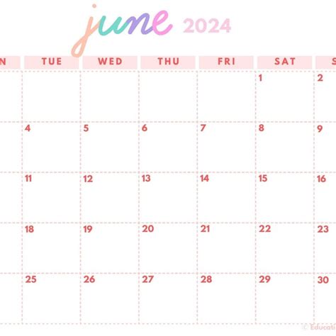 Pink June Calendars Etsy