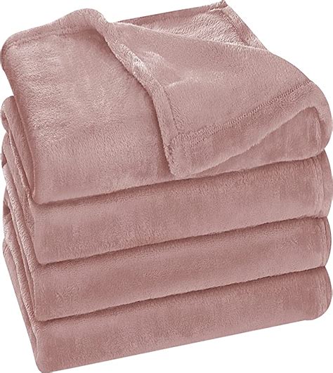 Utopia Bedding Fleece Blanket Twin Size Rose Pink 300gsm Luxury Bed Blanket Anti