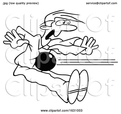 Cartoon Black And White Man Being Punched In The Gut By Johnny Sajem