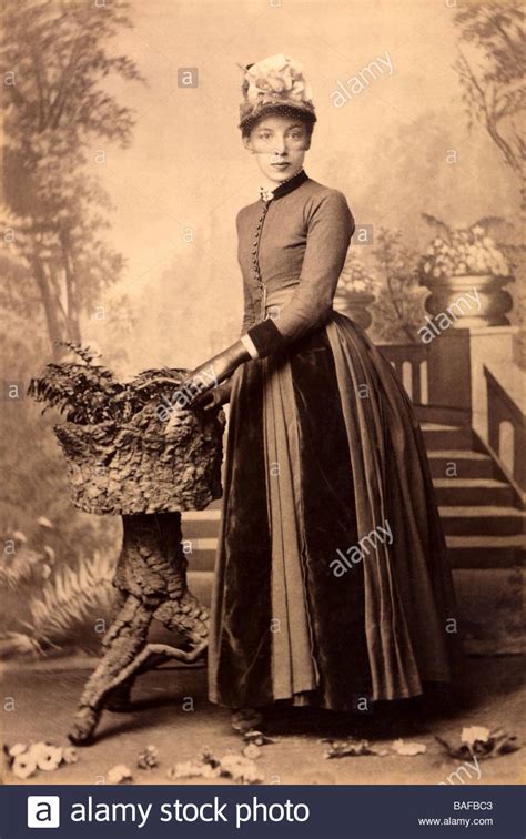 Studio Portrait Of A Young Victorian Woman Circa 1880