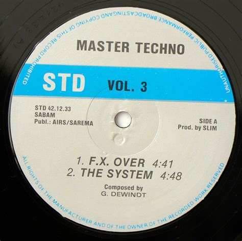 Master Techno Vol 3 1992 Vinyl Discogs