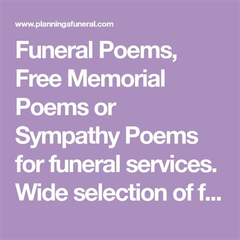 Funeral Poems Free Memorial Poems Or Sympathy Poems For Funeral