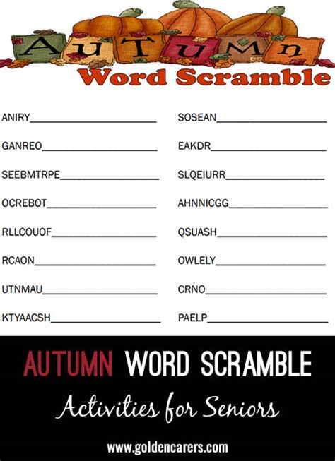 Word Games For Seniors And The Elderly