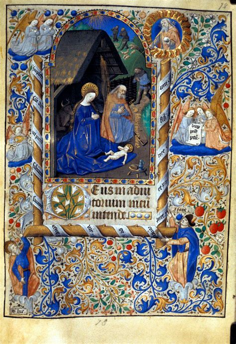 Bl Add 25695 F78 C1455 60 Nativity Book Of Hours For The Use Of Paris