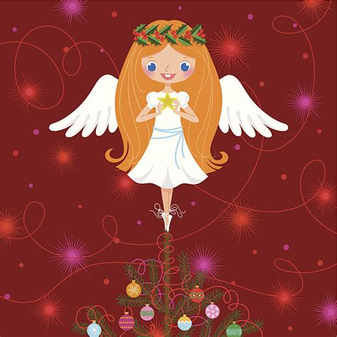 Angel Tree Topper Illustrations Royalty Free Vector