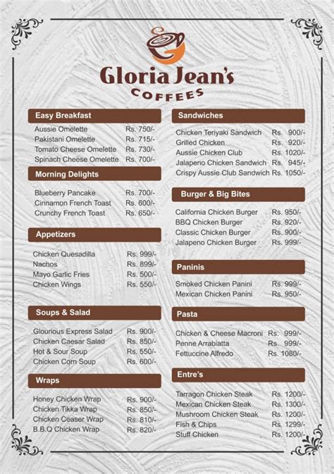 Gloria Jeans Menu Islamabad Read Updated Gloria Jeans Menu