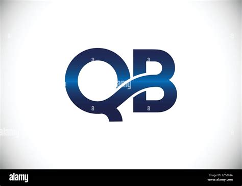 initial monogram letter q b logo design vector template q b letter logo design stock vector