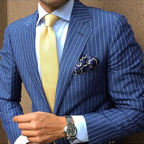 We've broken down 13 of the classiest blue suit combinations (plus bonus tips on which color tie to pair). Pin Combination by @danielre | Suit fashion, Mens fashion ...