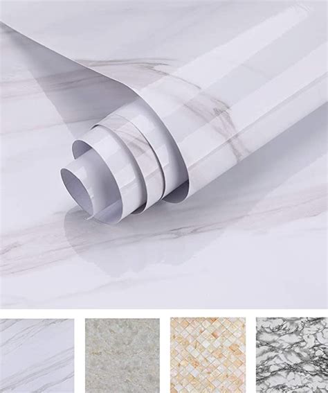 Oxdigi Marble Contact Paper 23 6 X 196 8 Inches Self Adhesive Peel