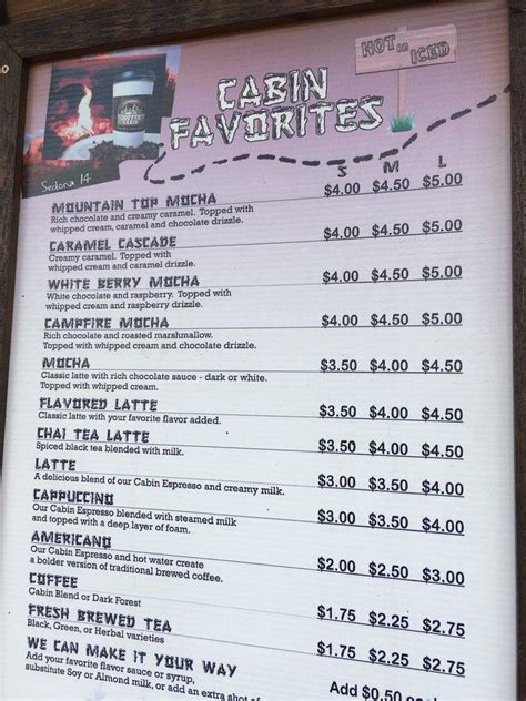 Menu At Coffee Cabin Restaurant Schererville 350 W Lincoln Hwy Hwy