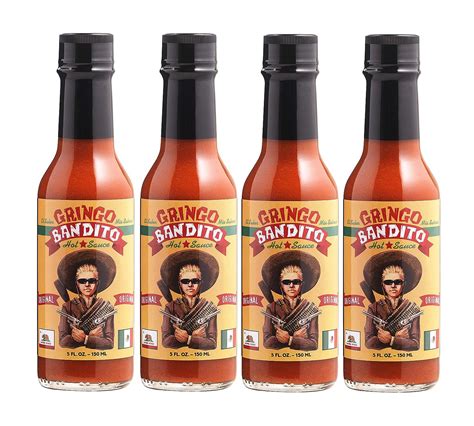 Gringo Bandito Hot Sauce Original Red 5 Ounce Pack Of 4 Best Tastin Hot Sauce