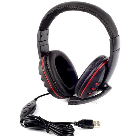 Pro Usb Stereo Headphone Microphone With Mic Game Gaming