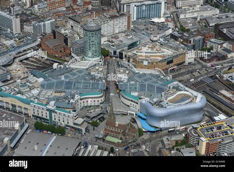 An Aerial View Of The Bull Ring In Birmingham And Immediate