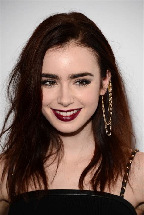 Casual Daily Haircut Lily Collins Shoulder Length Straight Hairstyle