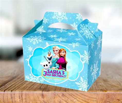 Frozen Party Box Elsa Anna Personalised Birthday Party Bags Etsy