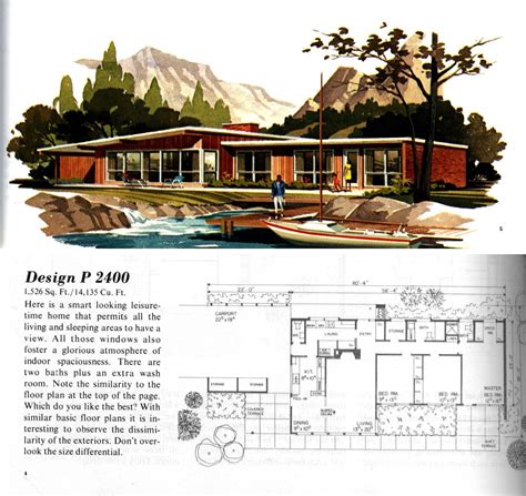 While a mid century modern house plan could potentially be built in any area of the united states, palm springs, california would be the for one, palm springs is hot, and nothing complements a hot climate like the cool indoor/outdoor living spaces afforded by most mid century modern home plans. Mid Century Modern Home Plans