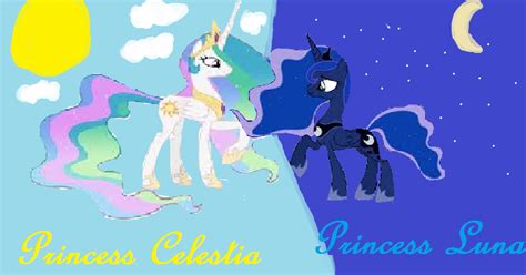 Mlp Fim Princess Celestia And Princess Luna By Xxbellatrixgirlxx On